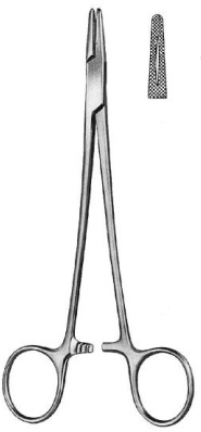 Neulankuljetin Mayo-Hegar, suora, kovametalli, 18cm